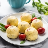 Plate of Instant Pot Caprese Egg Bites