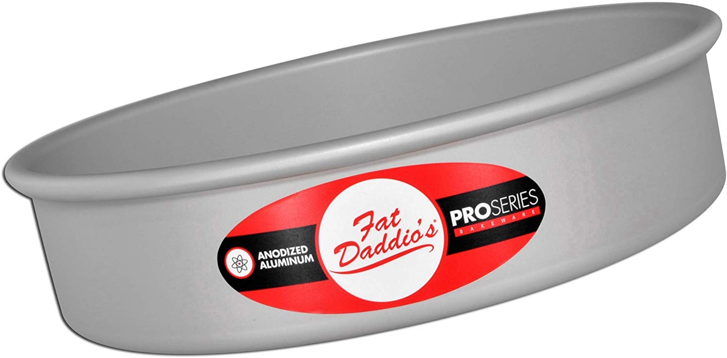 Fat Daddio's PRD-82 Round Cake Pan, 8 x 2 Inch, Silver